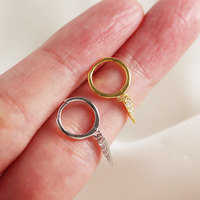 Pendientes de Plata de Ley S925 con Circonita Estilo Coreano, Regalos para Mujer, Pendientes de Aro con Borla Triangular