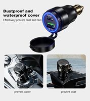 Adaptateur étanche Kewig en aluminium avec prise DIN vers double chargeur rapide USB QC3.0 et Type-C pour moto BMW Ducati Triumph 12V-24V