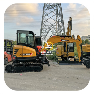 Miniexcavadoras Usadas SANY SY35U con Cuchilla Topadora y Orugas de Goma, Excavadora Pequeña de Segunda Mano SANY SY35 SY55 SY60 SY75 en Shiwen - Product Image 1