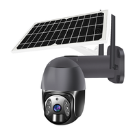 Cámara PTZ solar inalámbrica con panel solar de 10W, batería integrada de 10400mAh, resolución de 4MP, control de aplicación Tuya, para EE. UU., 2 unidades