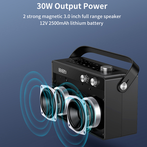 SHIDU 30W Hi-Fi Home Karaoke altoparlante acustico UHF Wireless Mic <span class=keywords><strong>amplificatore</strong></span> Bluetooth portatile telecomando per canto - Product Image 3