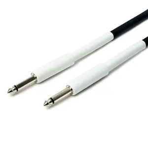 High quality Black PVC 6.35mm to 6.35mm male to male electric guitar cable