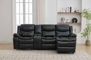 Canapé modulaire sectionnel inclinable <span class=keywords><strong>de</strong></span> <span class=keywords><strong>luxe</strong></span> moderne sans accoudoirs, en forme <span class=keywords><strong>de</strong></span> L, avec fonction massage, en bois, pour salon - Vente en gros - Product Image 4