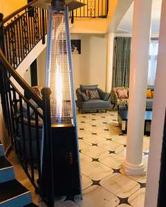 Chauffe-terrasse pyramidal au gaz butane, style moderne, longue durée, pour extérieur, avec structure en fer - Product Image 6