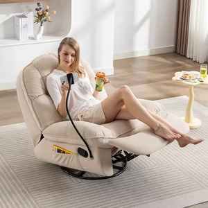 Fauteuil Relaxant Pivotant et à Bascule de Bonne Qualité avec Massage, Confortable pour Salon - Product Image 2