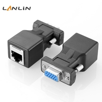 Adaptateur de conversion VGA RJ45 Ethernet vers connecteur VGA 15 broches