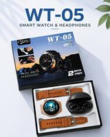 Nuevo Reloj Inteligente WT-05 Redondo con Llamadas, Alertas de Mensajes, Podómetro, Monitor de Ritmo Cardíaco, Pantalla TFT y Auriculares