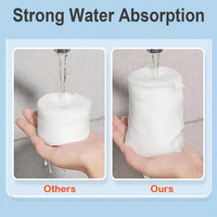 Serviette de bain jetable portable en coton à séchage rapide, technique tissée à forte absorption d'eau pour hôtels, débarbouillettes magiques, vente en gros