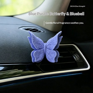 Modern Butterfly Plaster Car Air Conditioning Vent Fragrance <strong>Diffuser</strong> &amp; Floral Interior Accessory JingBo CFK-001 - Product Image 2