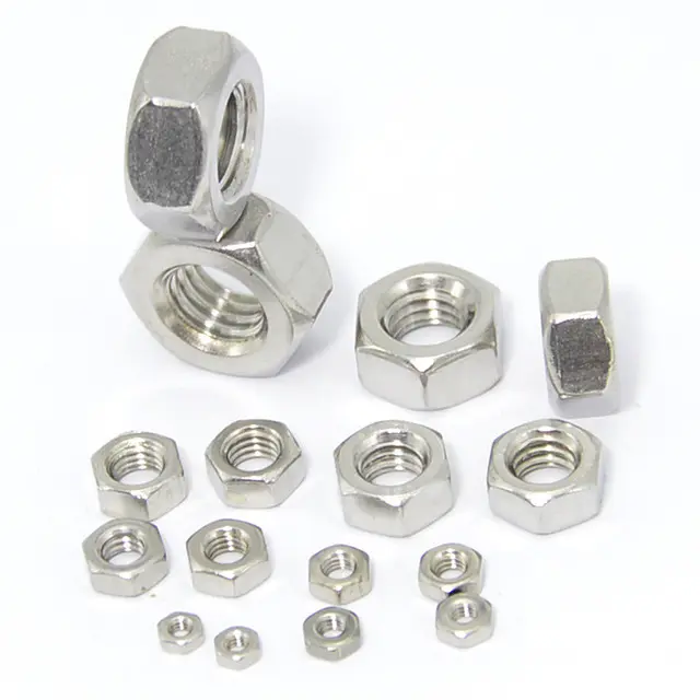 Stainless Steel Different Types of Nut for Bolts 304 316 Hex Head Nut DIN934 A2-70