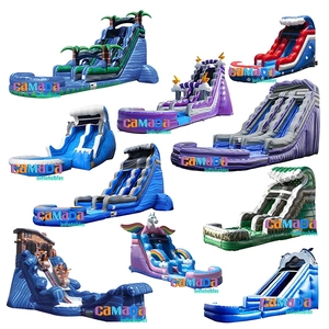 Tobogán Acuático Inflable de PVC Resistente, Tobogán Inflable Grande <span class=keywords><strong>con</strong></span> <span class=keywords><strong>Piscina</strong></span> Combinada, Toboganes Acuáticos <span class=keywords><strong>para</strong></span> Fiestas al Aire Libre y Parques de Diversiones - Product Image 1