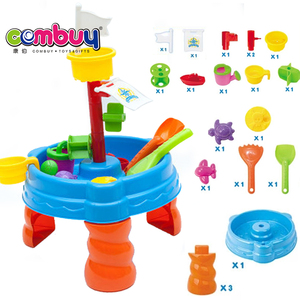 Jouet d'été pour l'extérieur, table <span class=keywords><strong>à</strong></span> <span class=keywords><strong>eau</strong></span> en plastique, jouet pour 2 enfants, 1 <span class=keywords><strong>bac</strong></span> <span class=keywords><strong>à</strong></span> <span class=keywords><strong>sable</strong></span> - Product Image 1