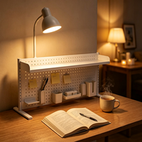 Étagère de bureau en métal blanc en gros, organisateur perforé pour espace de travail, unités de rangement de bureau DIY pour l'étude
