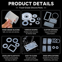 Pièces en caoutchouc silicone sur mesure de qualité alimentaire et sanitaire, pour le transfert de fluides, faciles à nettoyer, surface lisse, finition personnalisée