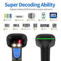 GTCODESTAR Escáner de código de barras con cable 2D Lector de código de barras de mano 1D Escáner de código QR Pistola de escaneo USB para escaneo de código QR industrial