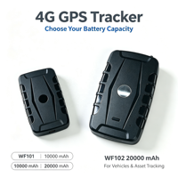 Traceur GPS magnétique 4G pour camion WF101 WF102, options batterie longue durée 20000 mAh et batterie standard 10000 mAh