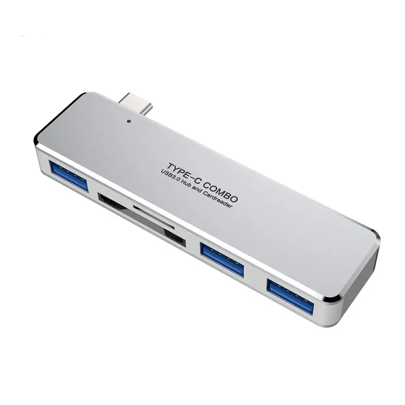 5 in1タイプCコンボ3ポートUSB3.0ハブタイプCUSB3.1-SDTFカードリーダーアダプター