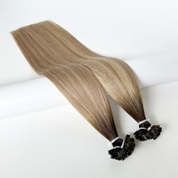 Extensions de cheveux humains de haute qualité en gros pour Salon avec Ktips plats pré-collés Remy cheveux épais extrémités blond foncé mélange