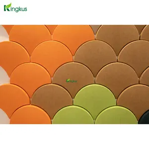 Ginkgo-Panel acústico de arte, tablero absorbente de pared 3d, fieltro insonorizado, paneles acústicos de fibra decorativos para oficina, 2021