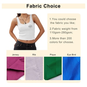 Tops de punto sin mangas personalizados chaleco deportivo Sexy básico 100% algodón verano Casual Vintage moda camiseta sin mangas para mujer - Product Image 2