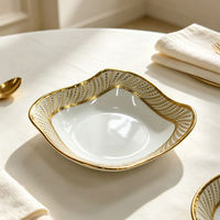Assiette en céramique motif marguerite, bord doré électrolytique, motif à pois radiaux en relief, luxe pour mariage, steak, dessert