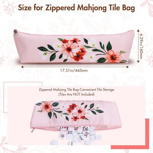 Sacs de rangement vides pour tuiles et plateaux de Mahjong, sac de transport idéal pour le Mahjong américain, parfait pour les soirées de jeu, les activités communautaires, le camping ou les voyages - Product Image 4