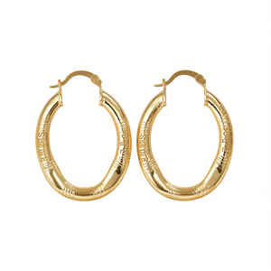 Pendientes de aro dorados de Santorini, aleación de zinc, estilo clásico, joyería de moda unisex E4454 - Product Image 1