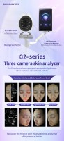 Máquina Portátil de Análisis de Piel de 21.5 Pulgadas con 3 Cámaras, Analizador de Piel Q2 para Reino Unido y Asia, Analizador de Diagnóstico Facial 3D con IA, Tratamiento para el Acné