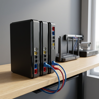 Mini UPS DC de 18W/36W/60W con Batería de Litio, Respaldo de Energía USB C y USB A para Router y Dispositivos de Red
