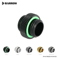 Connecteur de refroidissement liquide pour ordinateur Barrow G1/4" noir, argent, blanc, mini double filetage mâle, TB2D-MINI01