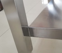Table de travail mobile à 2 niveaux pour cuisine professionnelle, en acier inoxydable 304, avec roulettes, pour hôtels et usines, taille personnalisable, faible MOQ