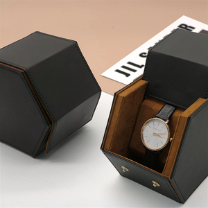Coffret Montre en Similicuir PU Noir de Luxe pour Hommes et Femmes, avec Logo Personnalisé - Product Image 1