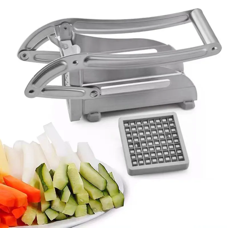 Amazon hot selling Stainless Steel Meat Chips Slicer Vegetable slicer Kitchen Tools Manual French Fries Cutter Potato Cutter