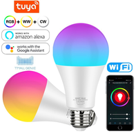 Ampoule intelligente Tuya contrôle d'application 2700K-6500K RGBCW + CCT ampoule intelligente Google Home 9W E26 E27 B22 A60 LED Tuya wifi ampoule intelligente