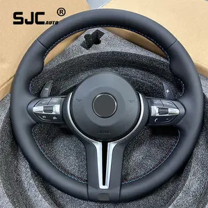SJC tự động m hiệu suất da chỉ đạo Wheel cho BMW F30 F32 F10 F20 F07 F01 E46 E60 E90 M3 M5 LED carbon sợi chỉ đạo Wheel