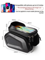 Sacoche de vélo étanche avec écran tactile 7,2 pouces, étui de rangement pour téléphone sur cadre avant VTT, accessoires pour vélos de route et boîtes de vélo