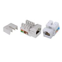 Módulo de Conector Hembra para Placa Frontal de Puerto Web T568A/B, RJ45 8P8C Tipo IDC, Keystone Jack Cat6 UTP de 90 Grados