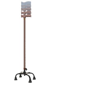 Bâton de marche à quatre pieds Zhi Peng en alliage d'aluminium, réglable sur 10 niveaux, antidérapant, pour personnes âgées - Product Image 5