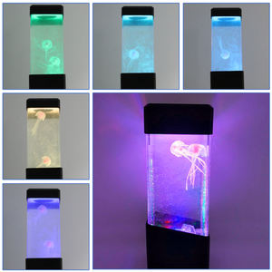 <span class=keywords><strong>Lampe</strong></span> de nuit fantaisie <span class=keywords><strong>méduse</strong></span> de chevet LED Aquarium en acrylique avec lumières changeantes de couleur Fonctionnant sur piles pour la relaxation en chambre - Product Image 3
