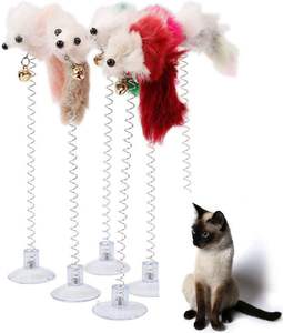 Juguete Interactivo para Gatos con Plumas Elásticas, Ratones Falsos, Juguetes para Mascotas, Juguete de Palo para Gatos - Product Image 3
