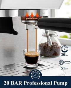 Cafetera Semiautomática con Espumador de Leche Automático, Preparación con un Solo Toque y Espuma Cremosa para el Hogar, Oficina y Fiestas - Product Image 2