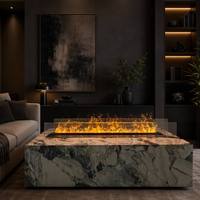 Nuevo diseño moderno TV soporte chimenea montado en la pared Led llama decorativa chimenea negro inteligente vapor agua fuego pozo