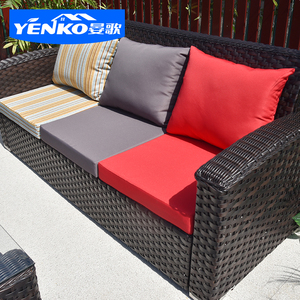 Asiento de sofá personalizado para Patio al aire libre, cojines de repuesto impermeables, funda de <span class=keywords><strong>almohada</strong></span> para cojín y banco de jardín - Product Image 5