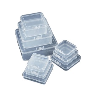 Cajas de Almacenamiento Cuadradas Transparentes de Plástico PP con Tapa para Piezas, Joyas y Artículos Pequeños - Product Image 5