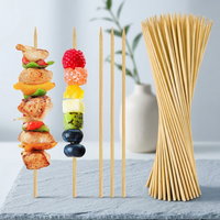 Brochettes en bambou coréennes à long manche, écologiques, durables, résistantes à la chaleur, jetables, pour camping et extérieur, vente en gros à prix d'usine
