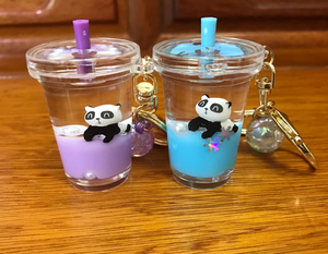 ขายร้อนPANDA Charmฟองชาไข่มุกนมชาอะคริลิคพวงกุญแจออกแบบที่กำหนดเองพวงกุญแจผู้หญิงเครื่องประดับ - Product Image 2