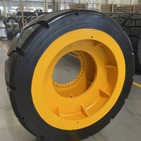 NOUVEAU Pneu plein anti-crevaison 1425 mm x 550 mm avec roulement à billes et jante en acier, marque HUANGHE, pour véhicule utilitaire minier