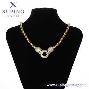 XUPING Gioielli all'ingrosso <span class=keywords><strong>Collana</strong></span> alla moda con doppie rose e anello, con rose a <span class=keywords><strong>tulipano</strong></span> tempestate di zirconi e catena Rolo Box - Product Image 3