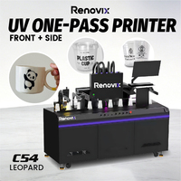 Imprimante couleur UV Renovix nouvelle génération à haute efficacité, à passage unique, 2 en 1, alimentation automatique pour gobelets en plastique et seaux à boissons
