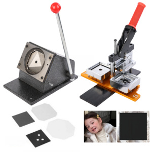 Kit de fabrication d'aimants de réfrigérateur 63,5*63,5 mm (2,5*2,5 pouces) avec 1000 ensembles de matériaux magnétiques, <span class=keywords><strong>machine</strong></span> à badges photo carrés - Product Image 1